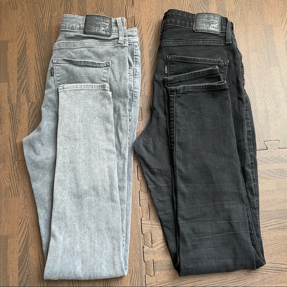 Levi's Denim - 2 Levi's Jeans 721 & 720  Womens Sz 28 High Rise Skinny Black & gray Denim Pants